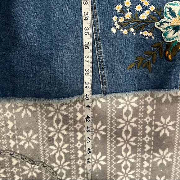NEW Free People x Driftwood Embroidered Denim Maxi Skirt Size 29 - Picture 11 of 14